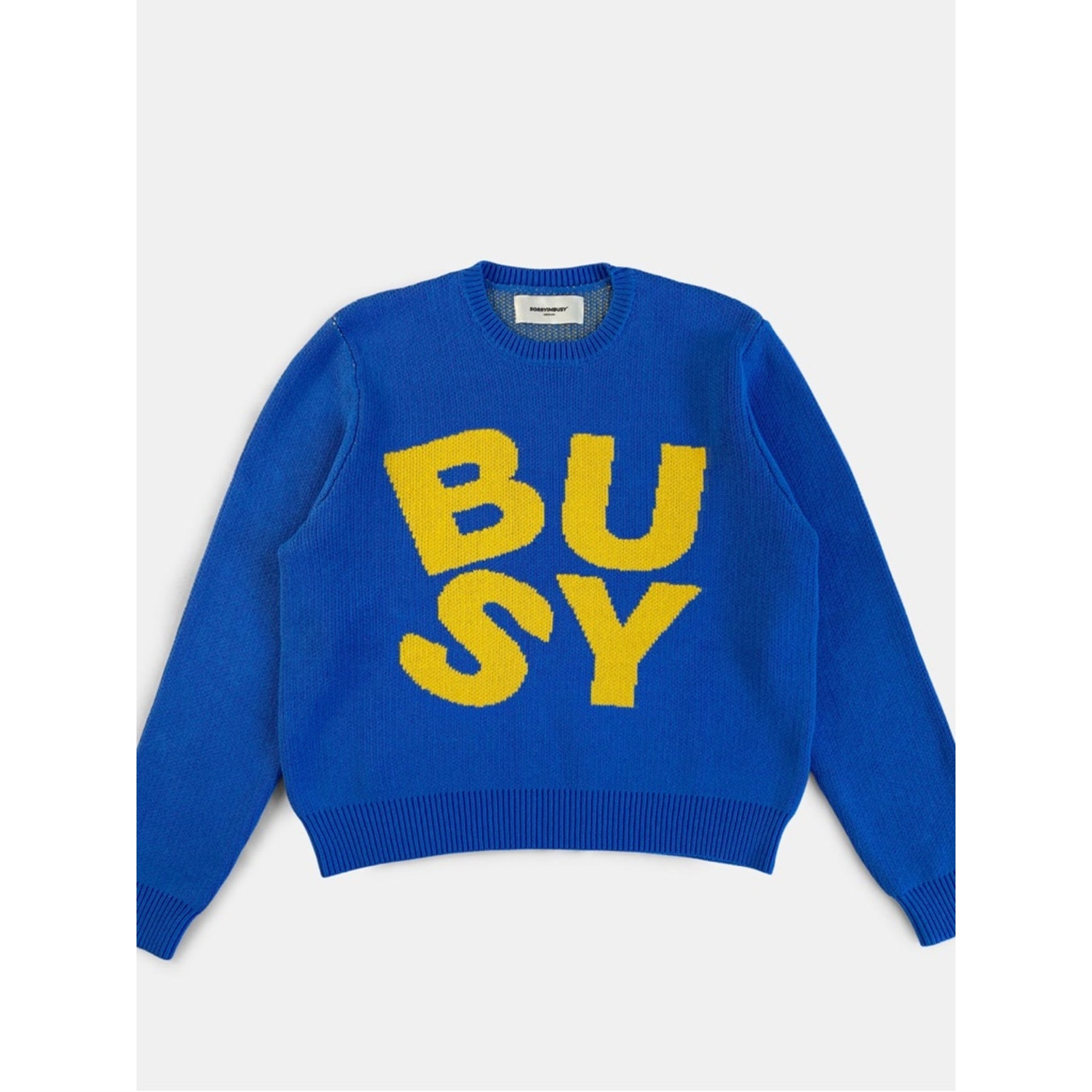 Sorryimbusy Spellout Knit - Royal Busy Sweater Large — image 4 of 8